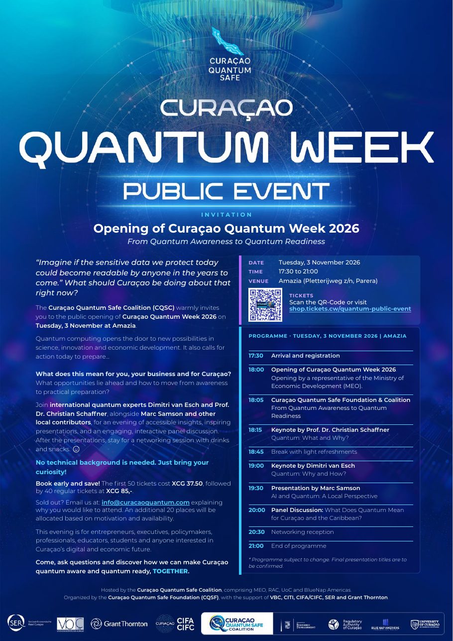 Invitation to the public opening of Curaçao Quantum Week 2026