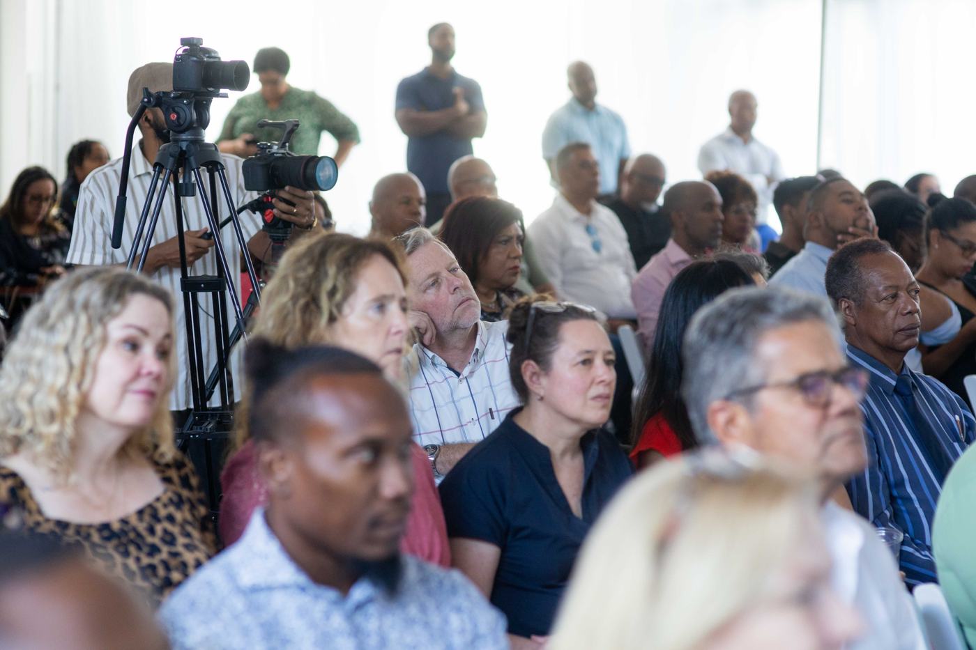 Attendees listening
